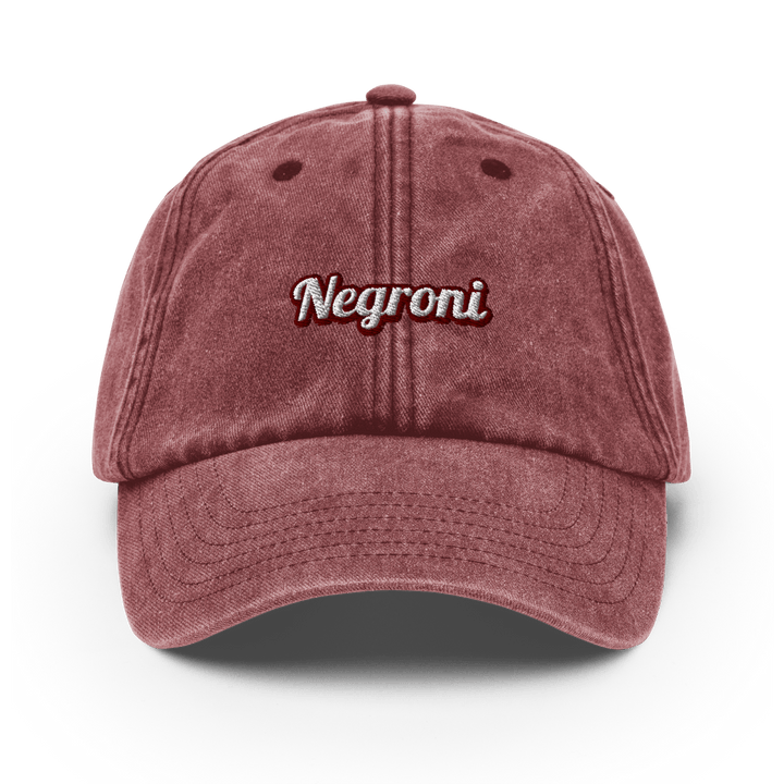 Negroni Bold Script Vintage Hat - Vintage Red - Cocktailored