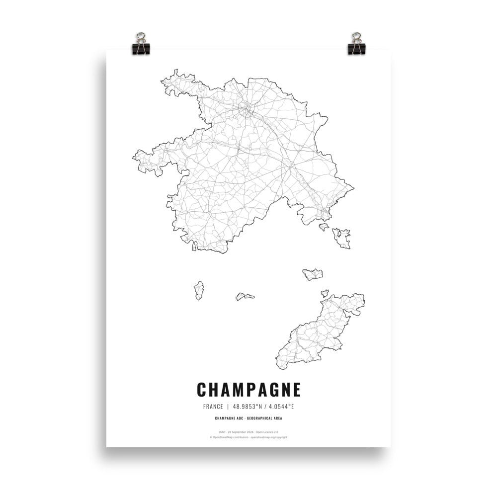 Champagne vinkarta – poster