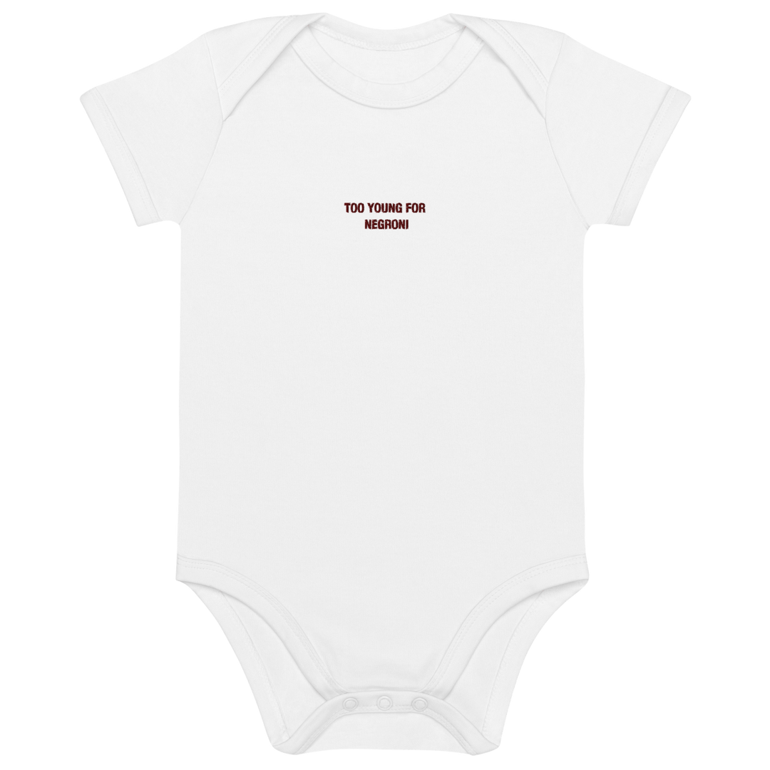 The Negroni Organic cotton baby bodysuit - White - Cocktailored