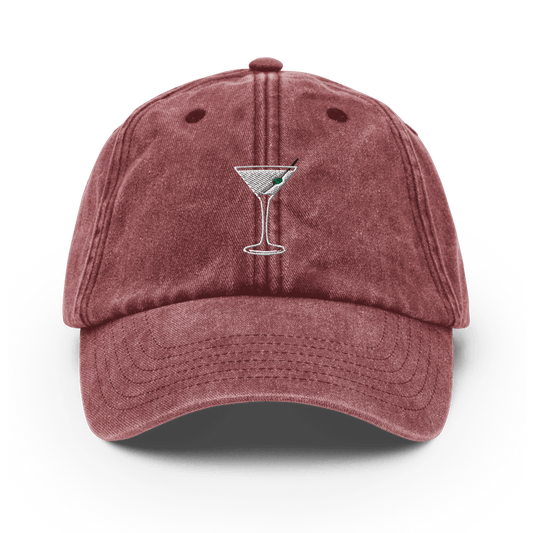 The Dry Martini Glass Vintage Hat - Vintage Red - Cocktailored