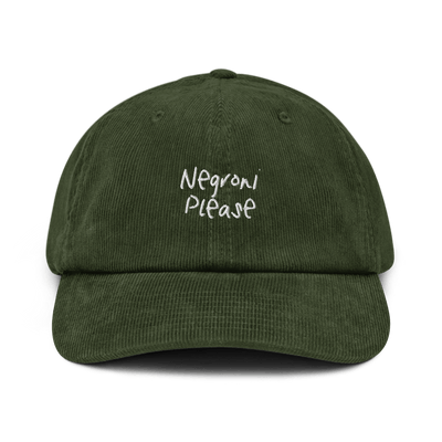 The Negroni Please Corduroy hat - Dark Olive - - Cocktailored