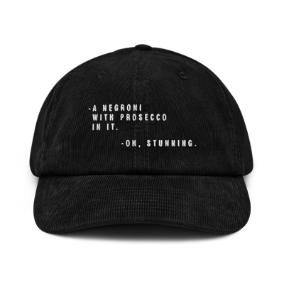 The Sbagliato Conversation Corduroy hat - Black - - Cocktailored
